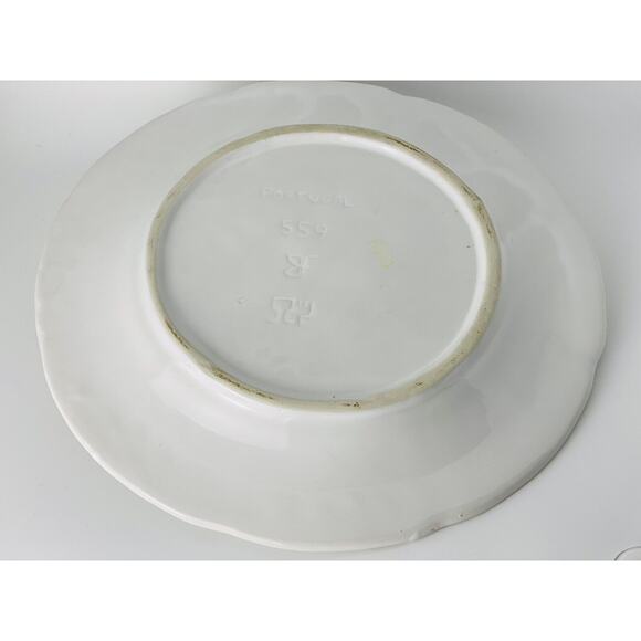 Majolica Vintage Cabbage Leaf/ 3D Fruit Plate Portugal 559 - Picture 12 of 13